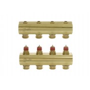 Danfoss 088U0504 - Manifold FHF, Brass, Number of heating manifold connections [loops] [Max]: 4, 10 bar